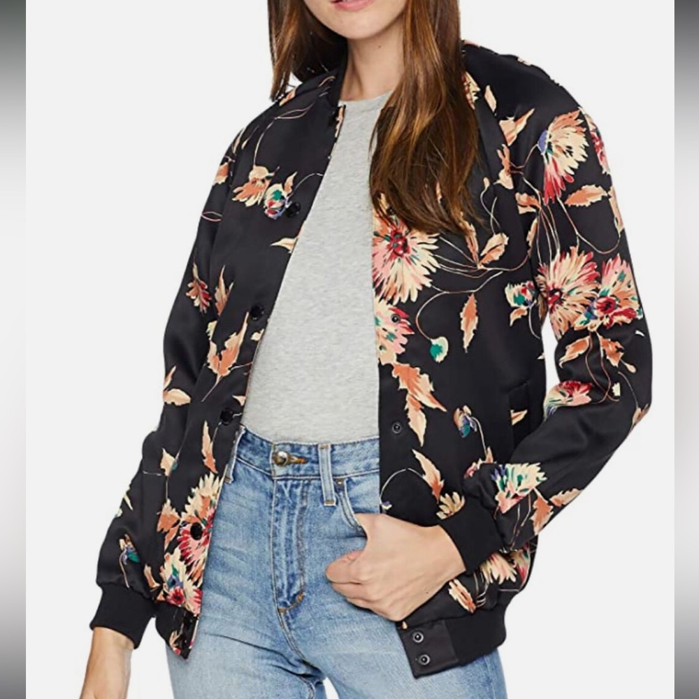 Chaps Floral Bomber Jacket